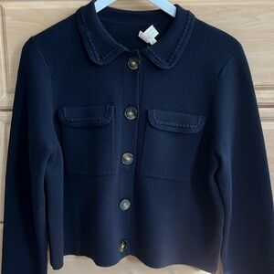 Sezane Betty Navy Wool Cardigan Size S